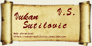 Vukan Šutilović vizit kartica